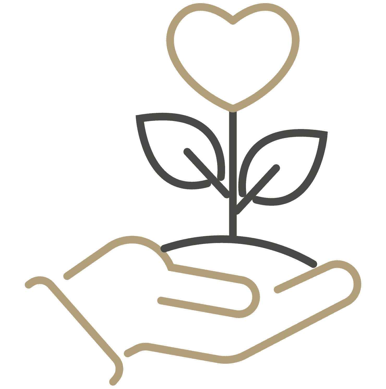 Icon - Persönliche Entwicklung - Pflanze in einer Hand